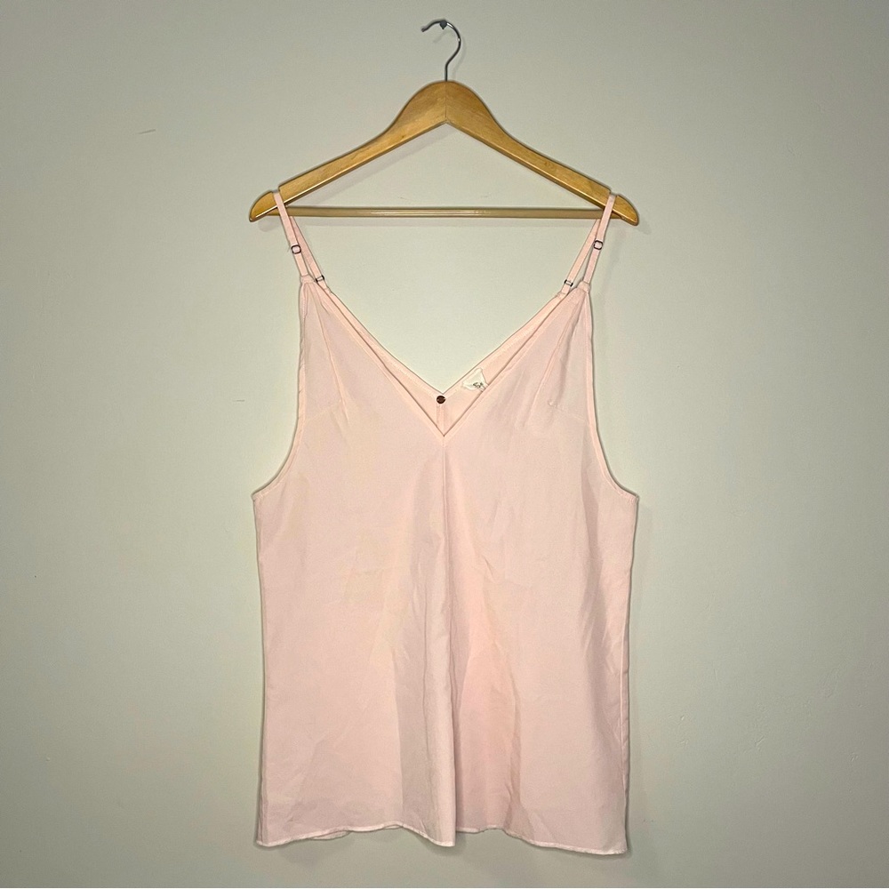 Free People Silky Baby Blush Pink Spaghetti Strap Loose Flowy Tank Top